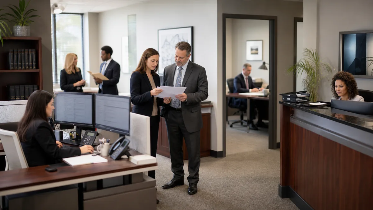 Professional services team reviewing client work — representative image for Utah employers